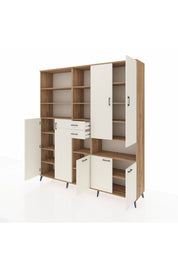 Hyperion Dolap 17 Raflı 2 Çekmeceli 7 Kapaklı 220x44x243 - S553M071V22B