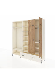 Hyperion Dolap 12 Raflı 2 Çekmeceli 2 Askılı 220x44x243 - S553M072V01B