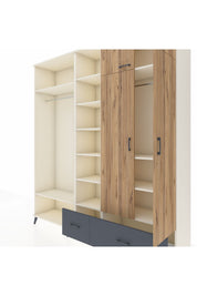 Hyperion Dolap 12 Raflı 2 Çekmeceli 2 Askılı 220x44x243 - S553M072V02B