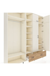 Hyperion Dolap 12 Raflı 2 Çekmeceli 2 Askılı 220x44x243 - S553M072V06B