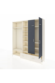 Hyperion Dolap 12 Raflı 2 Çekmeceli 2 Askılı 220x44x243 - S553M072V07B