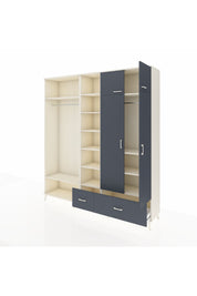 Hyperion Dolap 12 Raflı 2 Çekmeceli 2 Askılı 220x44x243 - S553M072V08B
