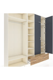 Hyperion Dolap 12 Raflı 2 Çekmeceli 2 Askılı 220x44x243 - S553M072V09B