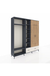 Hyperion Dolap 12 Raflı 2 Çekmeceli 2 Askılı 220x44x243 - S553M072V10B