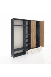 Hyperion Dolap 12 Raflı 2 Çekmeceli 2 Askılı 220x44x243 - S553M072V10B