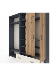 Hyperion Dolap 12 Raflı 2 Çekmeceli 2 Askılı 220x44x243 - S553M072V10B