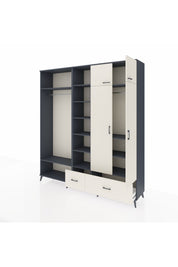 Hyperion Dolap 12 Raflı 2 Çekmeceli 2 Askılı 220x44x243 - S553M072V13B