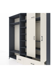 Hyperion Dolap 12 Raflı 2 Çekmeceli 2 Askılı 220x44x243 - S553M072V13B