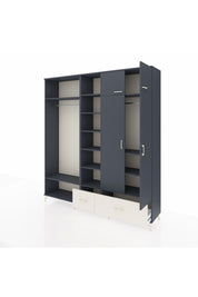 Hyperion Dolap 12 Raflı 2 Çekmeceli 2 Askılı 220x44x243 - S553M072V16B