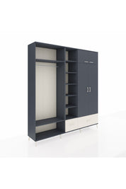Hyperion Dolap 12 Raflı 2 Çekmeceli 2 Askılı 220x44x243 - S553M072V16B