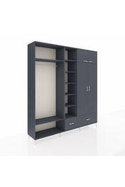 Hyperion Dolap 12 Raflı 2 Çekmeceli 2 Askılı 220x44x243 - S553M072V17B