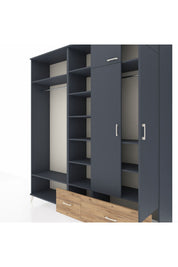 Hyperion Dolap 12 Raflı 2 Çekmeceli 2 Askılı 220x44x243 - S553M072V18B