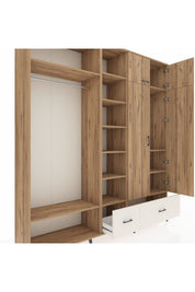Hyperion Dolap 12 Raflı 2 Çekmeceli 2 Askılı 220x44x243 - S553M072V19B