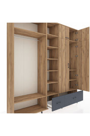 Hyperion Dolap 12 Raflı 2 Çekmeceli 2 Askılı 220x44x243 - S553M072V20B