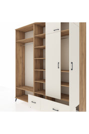 Hyperion Dolap 12 Raflı 2 Çekmeceli 2 Askılı 220x44x243 - S553M072V22B