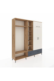 Hyperion Dolap 12 Raflı 2 Çekmeceli 2 Askılı 220x44x243 - S553M072V23B