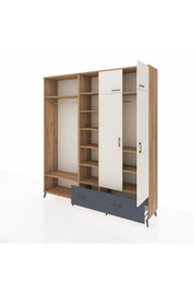 Hyperion Dolap 12 Raflı 2 Çekmeceli 2 Askılı 220x44x243 - S553M072V23B
