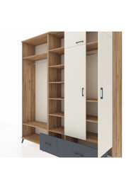 Hyperion Dolap 12 Raflı 2 Çekmeceli 2 Askılı 220x44x243 - S553M072V23B