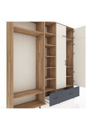 Hyperion Dolap 12 Raflı 2 Çekmeceli 2 Askılı 220x44x243 - S553M072V23B