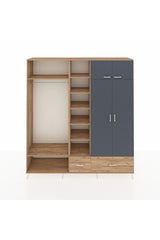 Hyperion Dolap 12 Raflı 2 Çekmeceli 2 Askılı 220x44x243