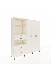 Hyperion Dolap 12 Raflı 4 Çekmeceli Tek Askılı 220x44x243 - S553M073V04B