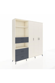 Hyperion Dolap 12 Raflı 4 Çekmeceli Tek Askılı 220x44x243 - S553M073V05B