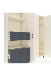 Hyperion Dolap 12 Raflı 4 Çekmeceli Tek Askılı 220x44x243 - S553M073V05B