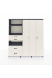 Hyperion Dolap 12 Raflı 4 Çekmeceli Tek Askılı 220x44x243 - S553M073V13B