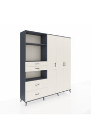 Hyperion Dolap 12 Raflı 4 Çekmeceli Tek Askılı 220x44x243 - S553M073V13B