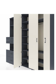 Hyperion Dolap 12 Raflı 4 Çekmeceli Tek Askılı 220x44x243 - S553M073V14B