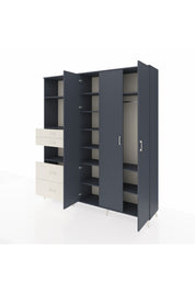 Hyperion Dolap 12 Raflı 4 Çekmeceli Tek Askılı 220x44x243 - S553M073V16B