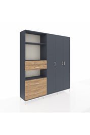Hyperion Dolap 12 Raflı 4 Çekmeceli Tek Askılı 220x44x243 - S553M073V18B