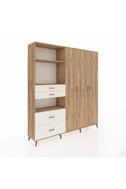 Hyperion Dolap 12 Raflı 4 Çekmeceli Tek Askılı 220x44x243 - S553M073V19B