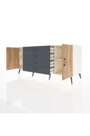 Kronos Konsol 2 Raflı 4 Çekmeceli 2 Kapaklı 176x59x83 - S610M001V02C