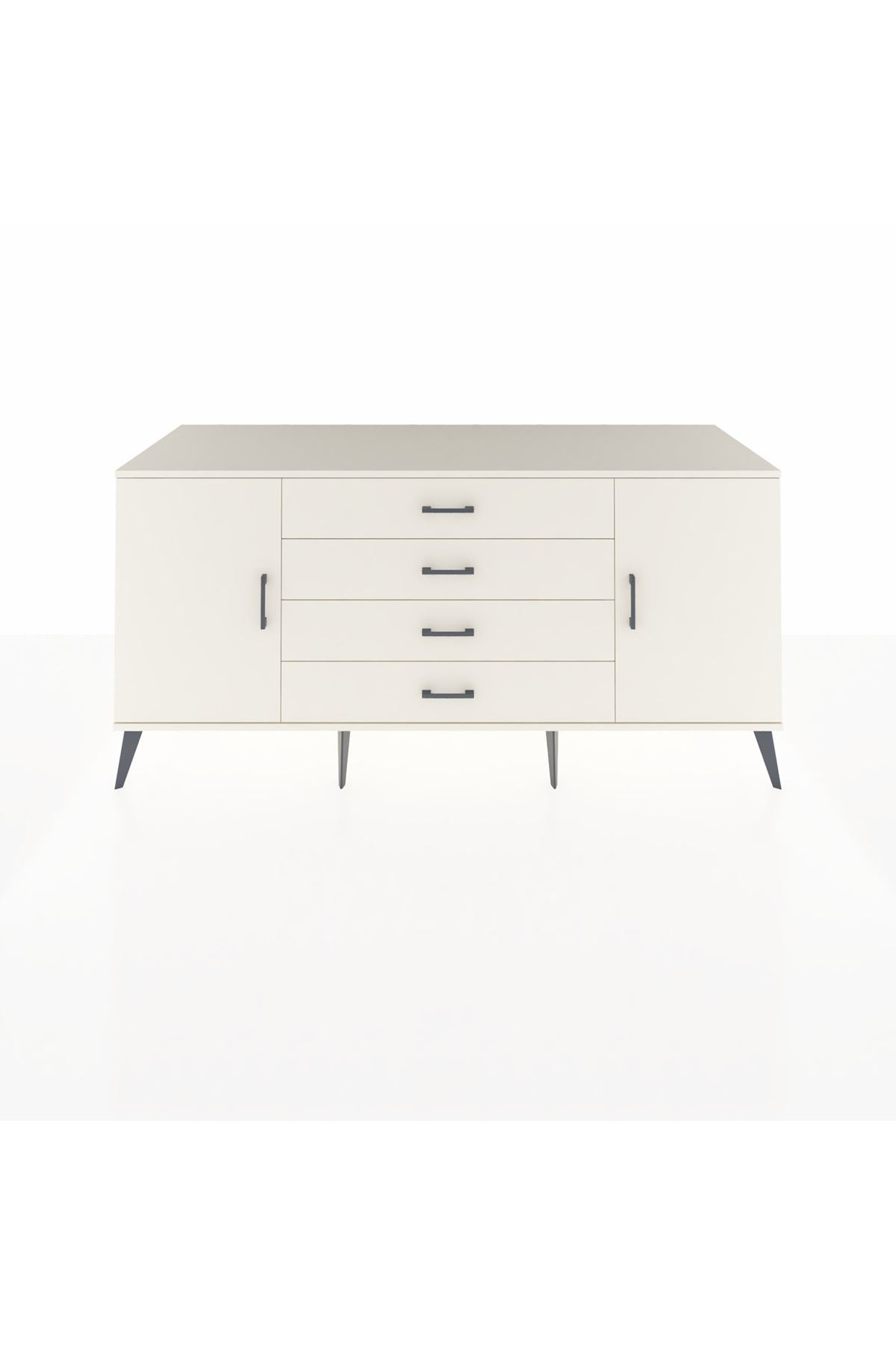 Kronos Konsol 2 Raflı 4 Çekmeceli 2 Kapaklı 176x59x83 - S610M001V04C