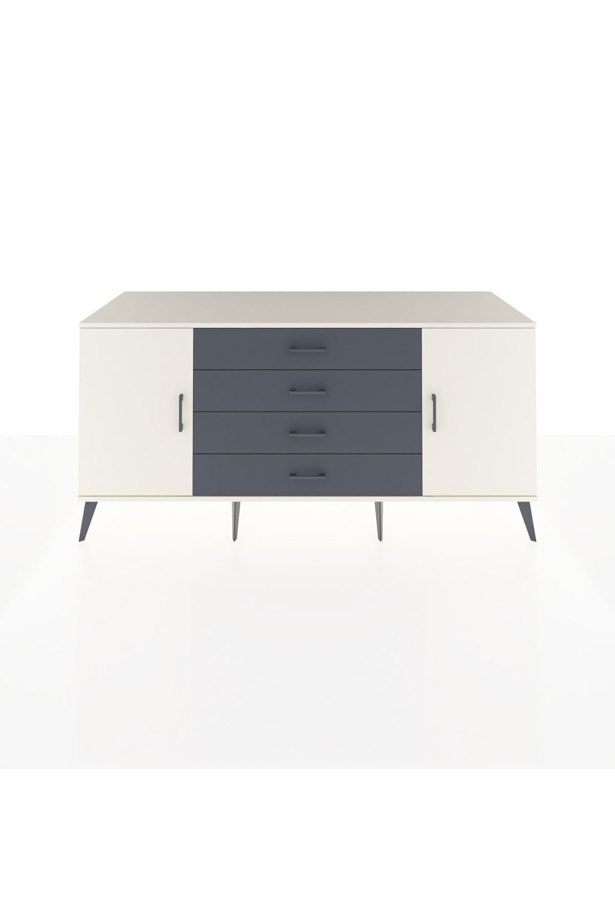 Kronos Konsol 2 Raflı 4 Çekmeceli 2 Kapaklı 176x59x83 - S610M001V05C