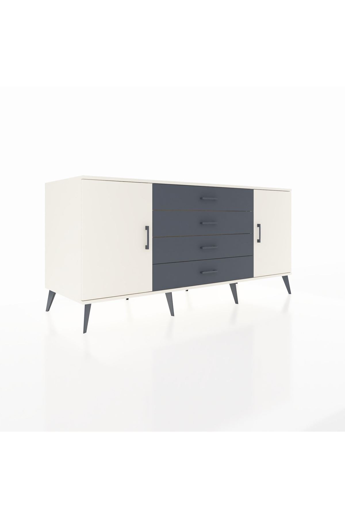 Kronos Konsol 2 Raflı 4 Çekmeceli 2 Kapaklı 176x59x83 - S610M001V05C