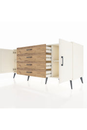 Kronos Konsol 2 Raflı 4 Çekmeceli 2 Kapaklı 176x59x83 - S610M001V06C