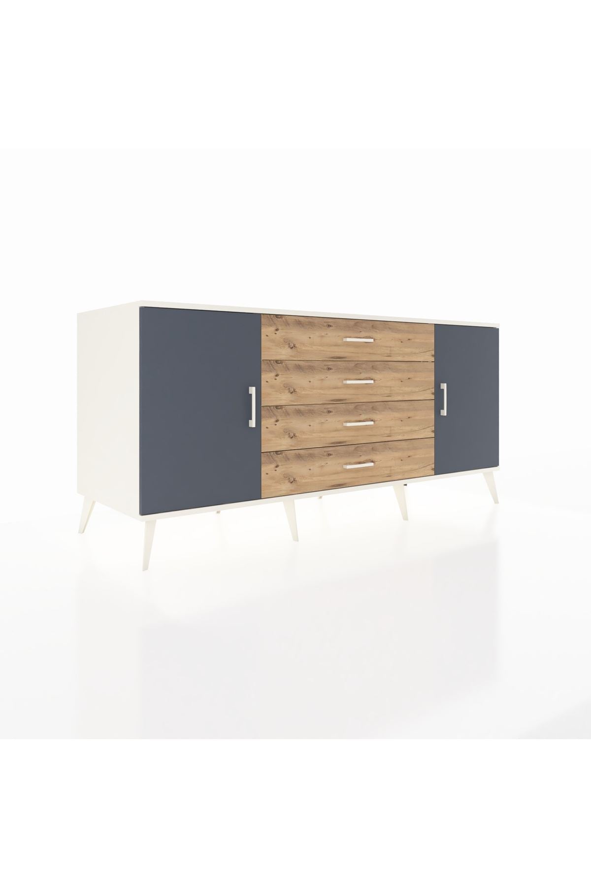 Kronos Konsol 2 Raflı 4 Çekmeceli 2 Kapaklı 176x59x83 - S610M001V09C