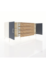 Kronos Konsol 2 Raflı 4 Çekmeceli 2 Kapaklı 176x59x83 - S610M001V09C