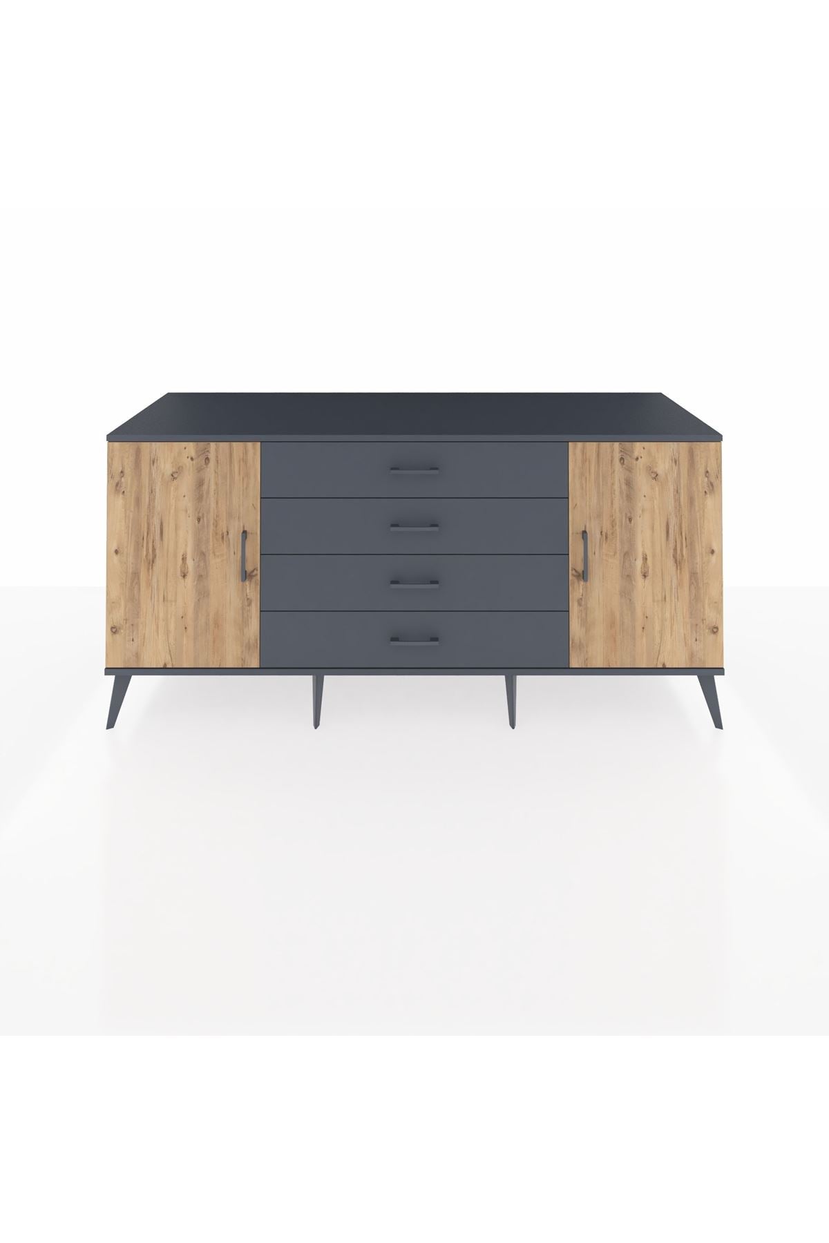 Kronos Konsol 2 Raflı 4 Çekmeceli 2 Kapaklı 176x59x83 - S610M001V11C