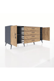 Kronos Konsol 2 Raflı 4 Çekmeceli 2 Kapaklı 176x59x83 - S610M001V12C