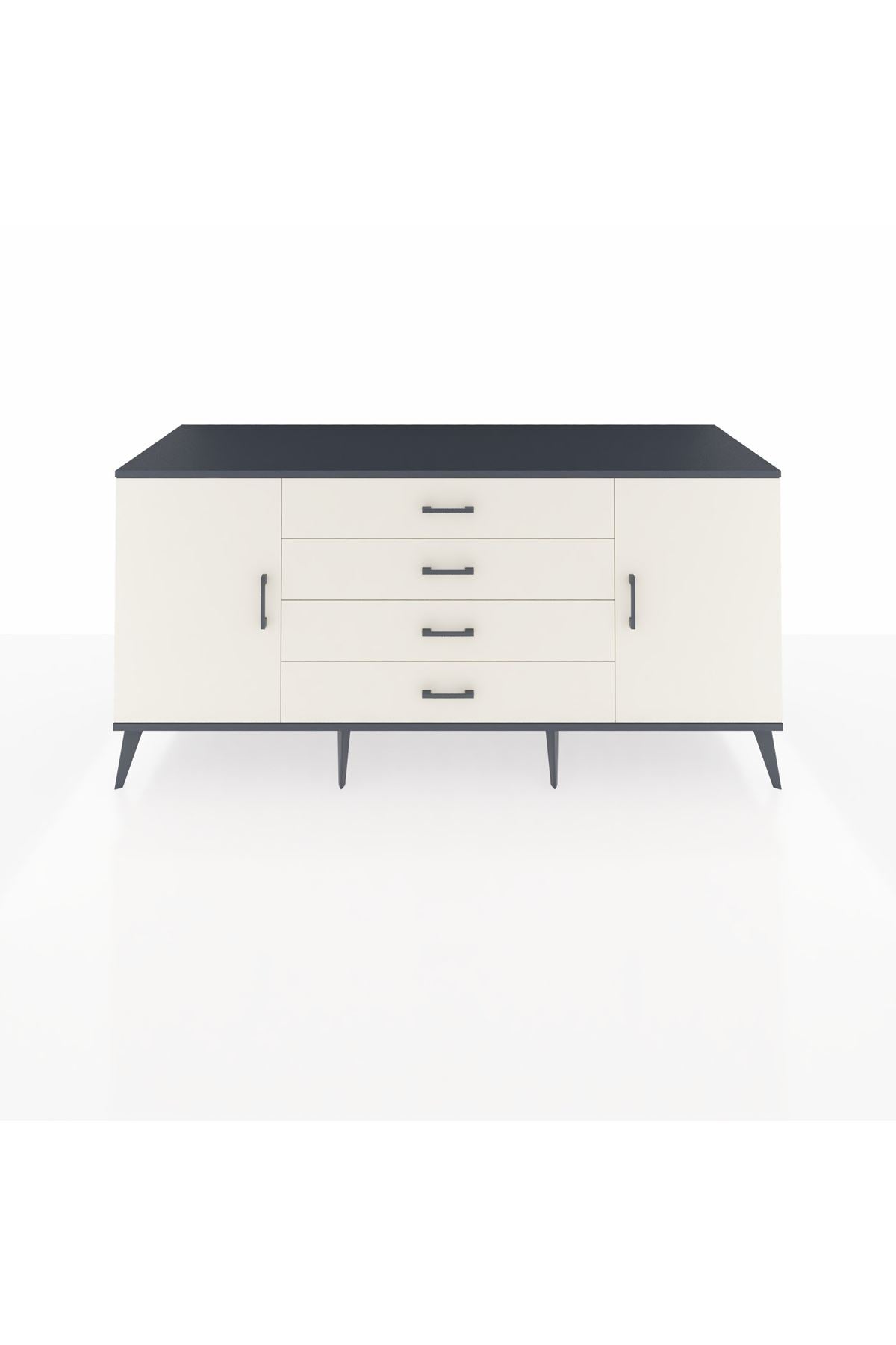 Kronos Konsol 2 Raflı 4 Çekmeceli 2 Kapaklı 176x59x83 - S610M001V13C