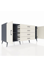 Kronos Konsol 2 Raflı 4 Çekmeceli 2 Kapaklı 176x59x83 - S610M001V13C