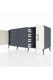 Kronos Konsol 2 Raflı 4 Çekmeceli 2 Kapaklı 176x59x83 - S610M001V14C