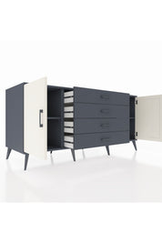 Kronos Konsol 2 Raflı 4 Çekmeceli 2 Kapaklı 176x59x83 - S610M001V14C