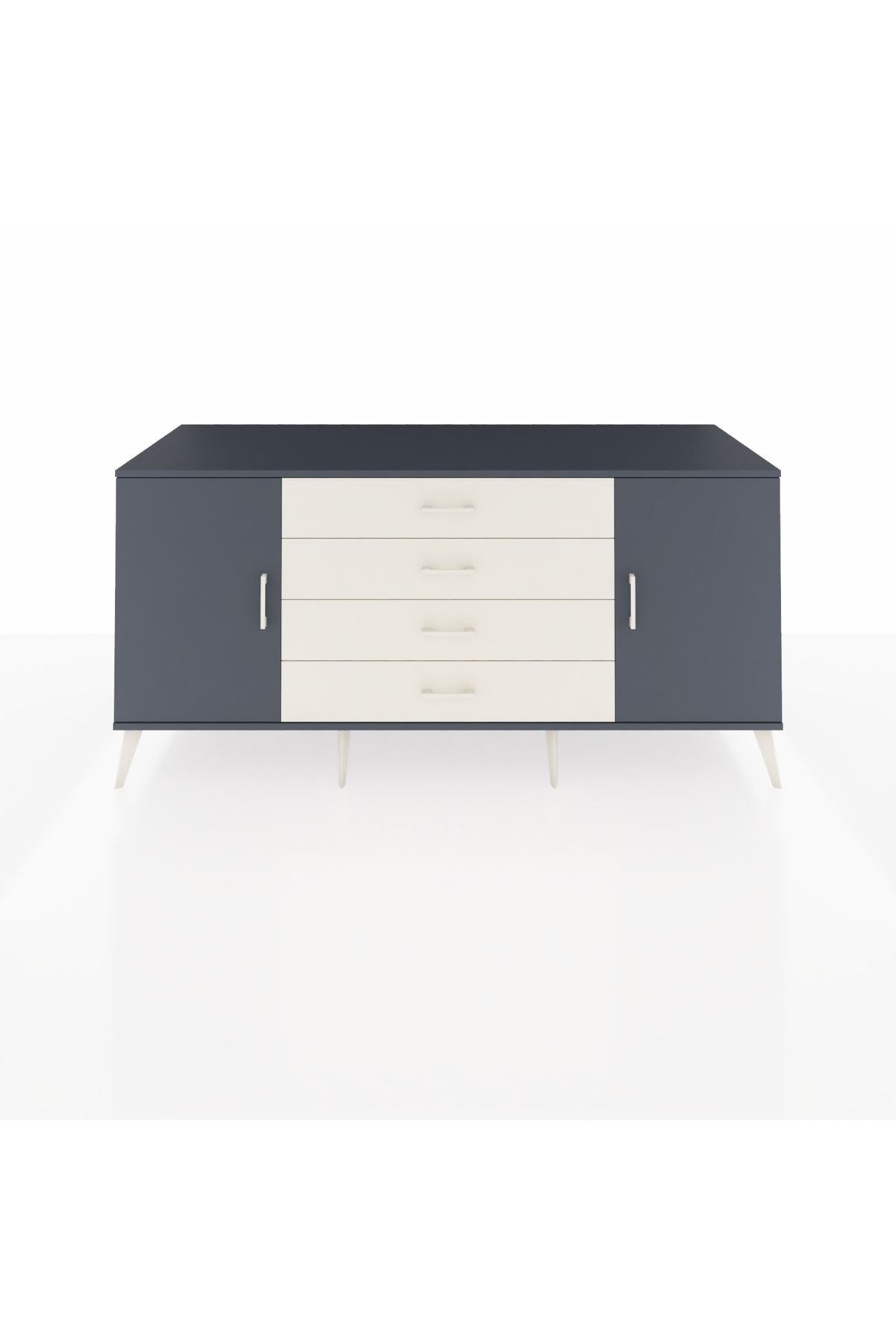 Kronos Konsol 2 Raflı 4 Çekmeceli 2 Kapaklı 176x59x83 - S610M001V16C