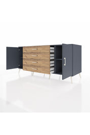 Kronos Konsol 2 Raflı 4 Çekmeceli 2 Kapaklı 176x59x83 - S610M001V18C