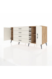 Kronos Konsol 2 Raflı 4 Çekmeceli 2 Kapaklı 176x59x83 - S610M001V22C