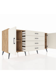 Kronos Konsol 2 Raflı 4 Çekmeceli 2 Kapaklı 176x59x83 - S610M001V22C